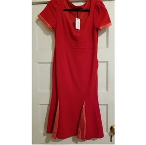 Reproduction vtg Liza Luxe Red M Dress